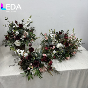LEDA Mariage – Bouquet de fleurs artificielles en soie blanches de 60 cm avec feuilles vertes, qualité supérieure, fait main, qualité Classa - Product Image 6