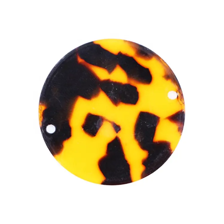 New Designs Plastic Button Pearl Leopard Print Color Round Shape Shirt Button For Coat、Women Cloth 2-穴35MM Accessories