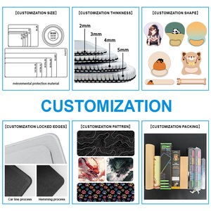 Tapis de souris mignon pour fille, design personnalisé, antidérapant, tapis de jeu pour souris, tapis de bureau pour PC, tapis de souris pour <span class=keywords><strong>clavier</strong></span> et ordinateur - Product Image 4