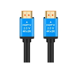 3M Hingga 20M Kabel 2.0 Tanam Emas Jantan, Kepang 4K 3D 60HZ dengan Kepala Logam untuk Kabel HDTV