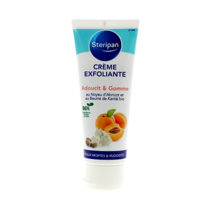 Crème Exfoliante Adoucissante d'Origine Naturelle 75 ml – Crème Exfoliante Pieds à la Pierre Ponce et à l'Abricot – Soin Exfoliant au Beurre de Karité - Product Image 1