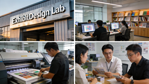 Présentoir de tapis suspendu en métal sur pied personnalisé avec design à feuilles tournantes pour salle d'exposition et magasin de détail - Product Image 4