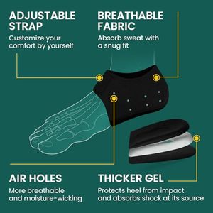 Gel Heel Protector Cups, Inserts Pads for Plantar Fasciitis, Heels Spur Pain Relief, Achilles Tendonitis Heel Support Cushion - Product Image 2
