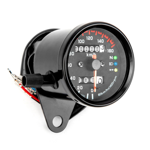 Velocímetro retro universal para motocicleta de 12 V, odómetro dual con indicador LED - Product Image 1