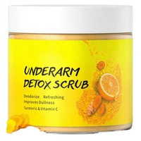 Crema Desintoxicante para Axilas de Marca Privada con Cúrcuma y Vitamina C, Exfoliante Aclarante para la Piel, Vegano, para Todo Tipo de Piel