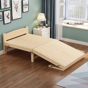Solid Wood Folding Bed Durable Rental Home Single Bed Frame Small Space Office Hospital Nap <strong>Cot</strong> - Product Image 4
