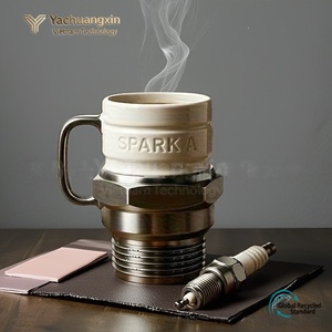 หัวเทียนถ้วยกาแฟเซรามิกแบบมินิมอลดีไซน์แบบอุตสาหกรรมอุปกรณ์สำหรับดื่มที่ไม่เหมือนใคร - Product Image 2