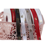 Boîte avec ruban Bouquet de fleurs Ruban décoratif Boîte à ruban en satin avec nœuds élastiques pour bouteilles Impression gros-grain