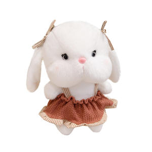 Lindo Peluche de Conejito con Vestido, Muñeco de Peluche con Forro de Franela y Malla, Tela Súper Suave, Regalo para Niños y Niñas - Product Image 4