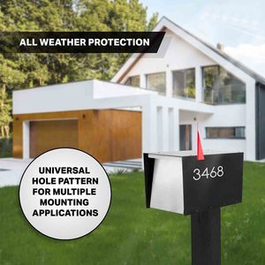 Door Mailboxes for Outside, Metal Mailbox, Modern <strong>Post</strong> <strong>Box</strong> Package Parcel Drop <strong>Box</strong> for <strong>House</strong> Home - Product Image 4
