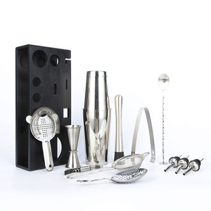 Boston 14-Mảnh Thân Thiện Với Môi Thép Không Gỉ Cocktail Shaker Thiết Lập Đầy Đủ Thanh Công Cụ Sử Dụng Nhà Bao Gồm Máy Trộn Chọn Jigger Tùy Chỉnh - Product Image 5