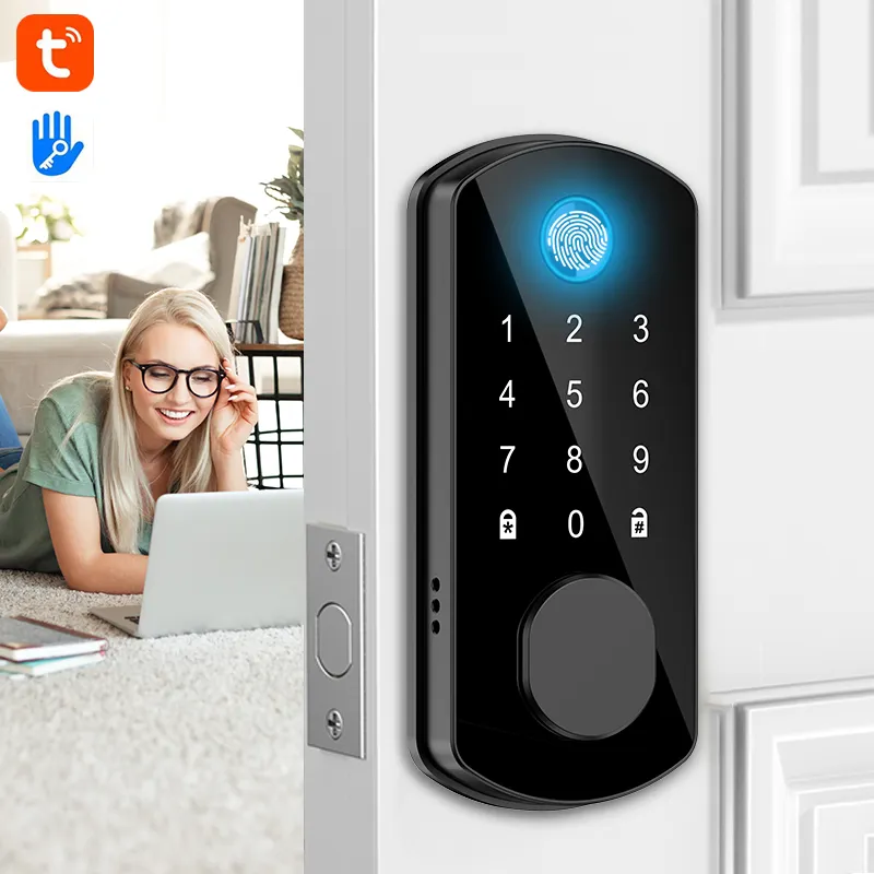 Home Key Electronic Digital Auto TT Smart Lock Automatische Verriegelung Biometrischer Finger abdruck Deadbolt Smart Türschloss