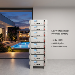Batterie au phosphate de lithium <span class=keywords><strong>rechargeable</strong></span> basse tension 20 kWh, pack de batteries en rack, 51,2 V 100 Ah 200 Ah 5 kWh 10 kWh, batteries lithium-ion Lifepo4 - Product Image 2
