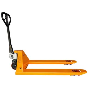 Chariot à palettes manuel VMAX, capacité 2500 kg, longueur de fourche 1220 mm, jaune, équipement d'entrepôt industriel - Product Image 5