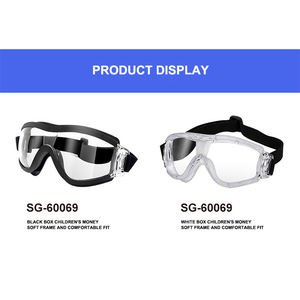 卸売キッズ防曇クリア屋内調節可能な建設安全メガネファッショナブルな目の保護認定ラボ作業 - Product Image 6