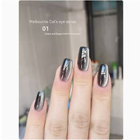 Vernis à ongles gel effet œil de chat avec logo personnalisé, 4 couleurs, créez votre propre marque, gel UV translucide pour salon et manucure DIY