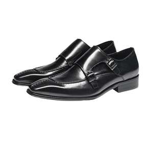 Chaussures habillées en cuir véritable pour hommes avec embout et protection d'orteil en acier – Chaussures de ville et professionnelles à enfiler - Product Image 3