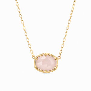 Produttore di Gioielli Personalizzati, Collana con Pendente in Quarzo Rosa e Cristallo Blu Ovale, Placcata in Oro 14K 18K, Catena a Corda per Donne - Product Image 2