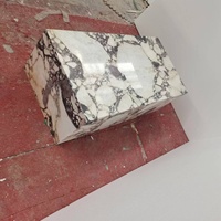 Table basse en acier inoxydable avec plateau en marbre doré