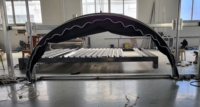 Auvent dôme commercial extérieur économique en alliage d'aluminium de style français, forme sphérique, avec cadre en acrylique, manuel, pour usage hôtelier