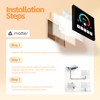 Panel de Control Inteligente LangYeao Matter para Aire Acondicionado Central, Control por Voz y Aplicación, Pantalla Táctil para Uso Doméstico y Hotelero
