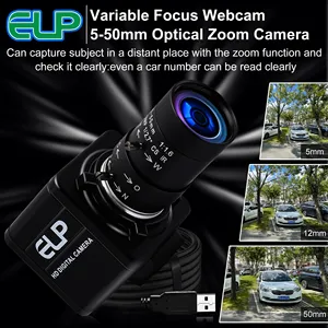 ELP 16MP Webcam 4656x3496 Ultra HD Web Camera IMX298 UVC 10X Zoom Mini USB Camera para inspección industrial, fotografía, seguridad