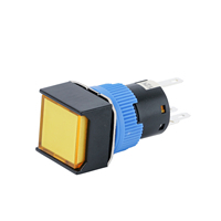 LAS16 PA66 saklar tombol tekan plastik bulat reset On Off green12 V/24V kuning hijau merah oranye