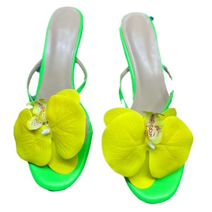 Sandalias de Tacón con Plataforma y Cojín de Aire, Color Verde Orquídea y Rosa, para Mujer, Moda de Verano de Lujo, Tendencia 2024, Zapatos de Fiesta, Venta al Por Mayor - Product Image 1