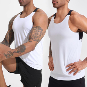 Printed Summer Breathable Sports Running Training Tank Top for <b>Men</b> Sublimation Blank Athletic Wear Sleeveless Muscle Shirts - Product Image 3