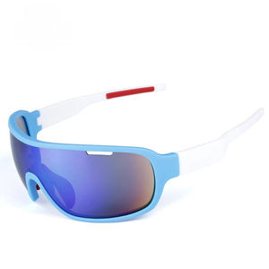 <span class=keywords><strong>Lunettes</strong></span> de vélo de montagne de haute qualité, monture rouge intégrale en TR90, légères, protection UV, semi-cerclées, pour le sport et le VTT - Product Image 3
