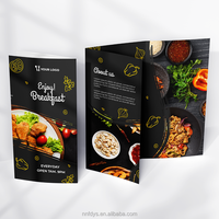 Impression personnalisée de brochures promotionnelles en papier, pliées en trois ou en deux, dépliants, prospectus, menus de restaurant