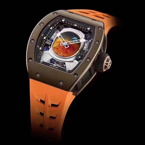Reloj Mecánico de Alta Calidad con Movimiento Automático Resistente al Agua, Color Naranja, Nuevo Diseño Planetario - Product Image 2