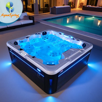 Jacuzzi Balboa de haute qualité pour 6 personnes, design moderne, avec 150 jets de massage à air et 40 lumières LED pour une utilisation en extérieur