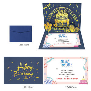 <span class=keywords><strong>Carte</strong></span> de voeux 3D personnalisée Happy Birthday Music pour les amis et la famille avec enveloppe incluse - Product Image 4