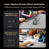 Pengisi Daya UGREEN 140W USB C dengan Kabel USB C ke USB C, Adaptor Daya Pengisi Daya Laptop Lipat 3-Port GaN Cepat
