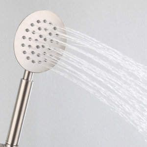 Set di rubinetti per miscelatori unici a pioggia con acqua calda fredda Set da parete in acciaio inossidabile per trafilatura a parete - Product Image 3