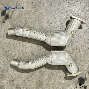 Tuyau de descente en acier inoxydable 304 de haute qualité pour Ferrari California 4.3 V8 F136IB, mise à niveau d'échappement de course avec bouclier thermique, Euro 5, 200 cellules - Product Image 4