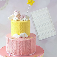 Moule réutilisable en silicone à base de chocolat pour décoration de gâteau, pâte à gomme, sucre, argile, gypse, écorce de silicone, dentelle