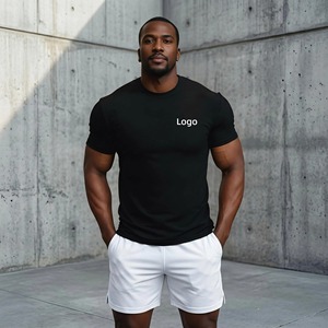 T-shirt de sport respirant et extensible en microfibre douce au toucher, idéal pour l'entraînement et la course à pied, personnalisable ODM, faible MOQ, vente chaude du fabricant - Product Image 1