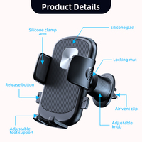 Taiworld Vente en gros OEM 2025 Accessoires de téléphone portable pour voiture Support universel pour téléphone portable sur grille d'aération de voiture Support de téléphone portable pour voiture Rotation à 360°
