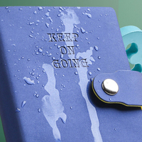 LABON – Mini carnet de poche personnalisé A7, Plan quotidien Portable, couverture en cuir, carnet de notes étanche avec bouton-pression