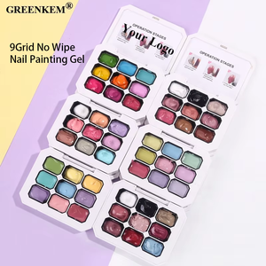 <span class=keywords><strong>Gel</strong></span> de pintura de uñas sin limpieza de 9 rejillas, consistencia gruesa para mezcla de degradado, diseño de arte fácil, <span class=keywords><strong>Gel</strong></span> de pintura Pat - Product Image 1