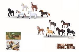 Mini cheval figurines assorties, 6cm, par sac, <span class=keywords><strong>jouets</strong></span> <span class=keywords><strong>miniatures</strong></span>, livraison gratuite, 6 pièces - Product Image 2