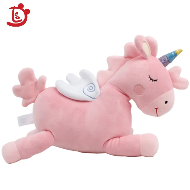 2021 amazon hot sale baby girl walking toys soft animal miniature plush stuffed fidjet pink unicorn horse toys set for kids