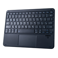 Keyboard Nirkabel Portabel Ultra Tipis Universal Bluetooth 3.0 7 Warna Keyboard dengan Lampu Latar dan Baterai Isi Ulang Terpasang