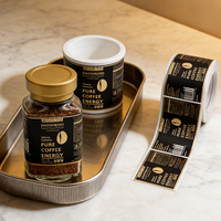 Etiquetas Adhesivas Personalizadas para Café, Impresión de Etiquetas HD Impermeables, Etiquetas Autoadhesivas para Botellas de Alimentos y Latas