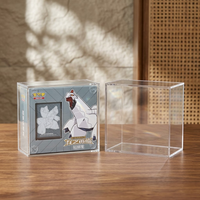 Boîte de présentation magnétique en acrylique personnalisée pour coffret cadeau anime du Nouvel An rouge, protection UV à 99 %, aimant N52, conception de texte et logo personnalisés