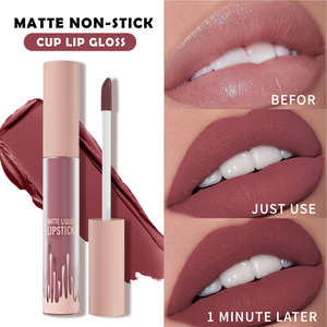 4 Multi-Color de larga duración Hidratante Terciopelo Mate Lápiz labial impermeable Copa antiadherente Brillo de labios - Product Image 5