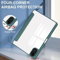 Coque intelligente à trois volets coque arrière transparente mince couverture dure antichoc pour Xiaomi Redmi Pad 2 11 pouces 2025 étui