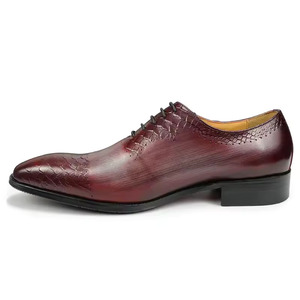 Luxury Designer VALENTINA Leather Lace-Up Pointed Breathable Lightweight Anti-Slip Patchwork Spring/Summer <b>Work</b> Shoes Men Brogue - Product Image 4